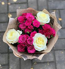 Букет цветов из:  Розы #REPLACE_PRED# Удачном